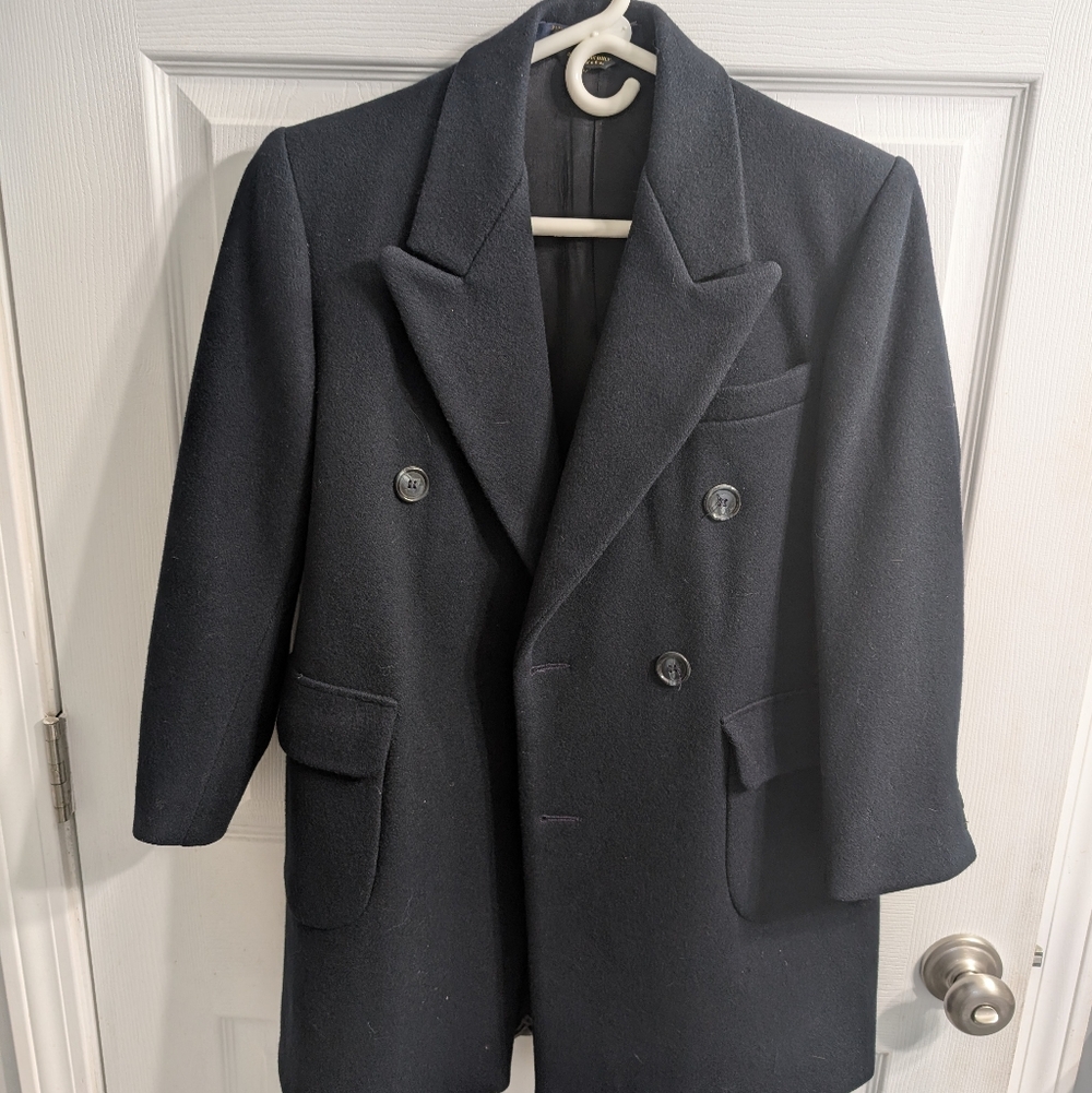 Brooks Brothers Wool Black Pea Coat